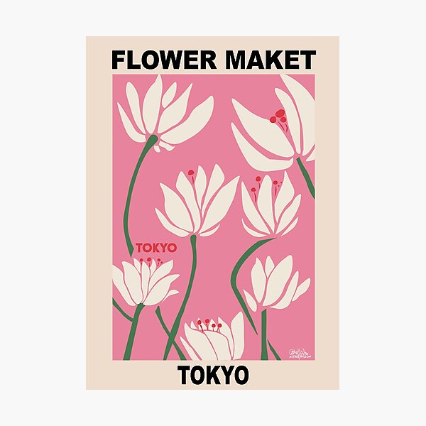 Flower Market - Tokyo Pink Photographic Print