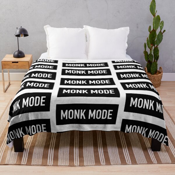 Item preview, Monk Mode Mentality Bold Block Black Text designed and sold by SuperHaggis.