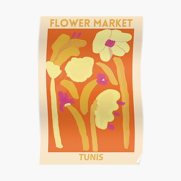 Flower Market -Tunis Poster
