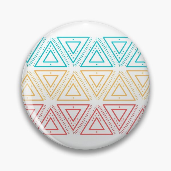 Item preview, Turquoise, Yellow and Red Triangle Pattern designed and sold by jellywobble.