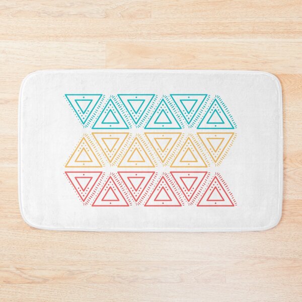 Item preview, Turquoise, Yellow and Red Triangle Pattern designed and sold by jellywobble.