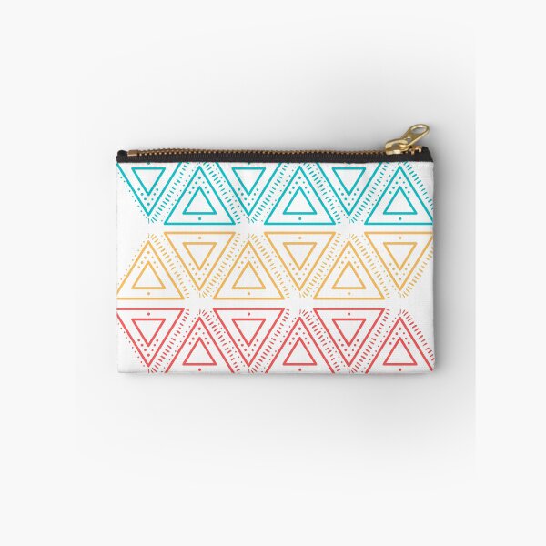Item preview, Turquoise, Yellow and Red Triangle Pattern designed and sold by jellywobble.