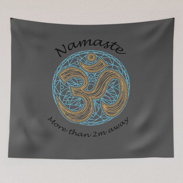 Item preview, Funny Socially Distanced Yoga Ohm Namaste designed and sold by MrE-Tees.
