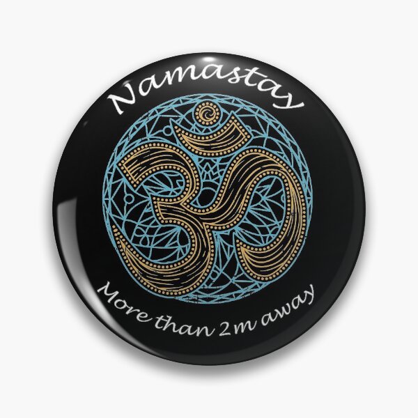 Item preview, Funny Socially Distanced Yoga Ohm Namastay designed and sold by MrE-Tees.