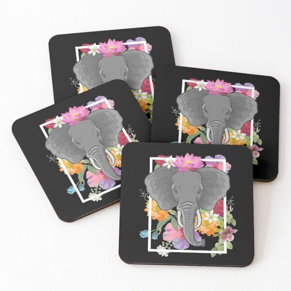 Item preview, Elephant flowers vintage designed and sold by ElBeDesigns.