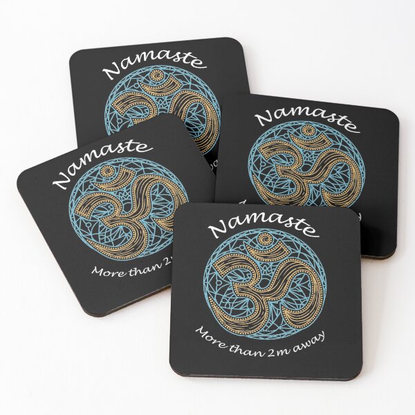 Item preview, Funny Socially Distanced Yoga Ohm Namaste designed and sold by MrE-Tees.