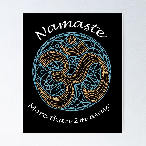Item preview, Funny Socially Distanced Yoga Ohm Namaste designed and sold by MrE-Tees.