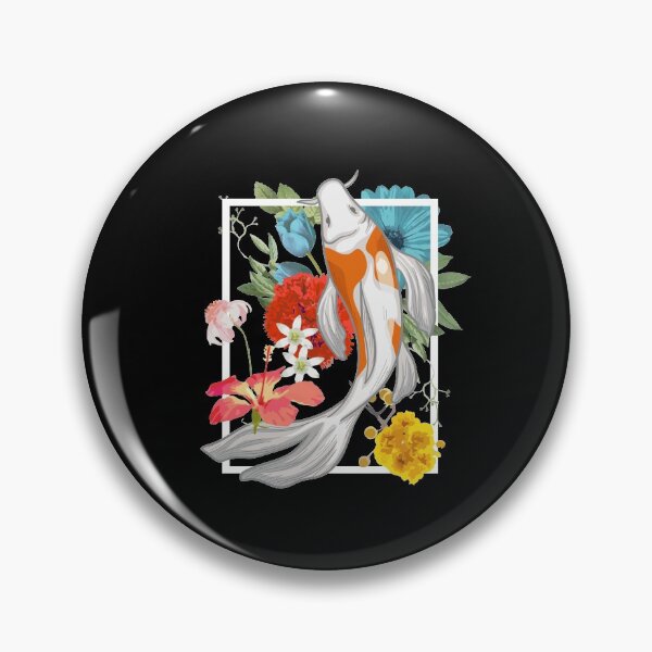 Item preview, Koi flowers vintage designed and sold by ElBeDesigns.