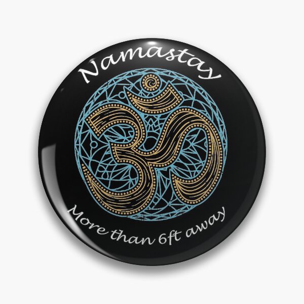 Item preview, Funny Socially Distanced Yoga Ohm Namastay designed and sold by MrE-Tees.