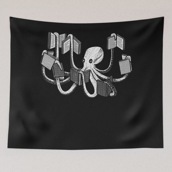 Item preview, Armed With Knowledge Book Loving Octopus Librarian Art designed and sold by JustinBroadbent.