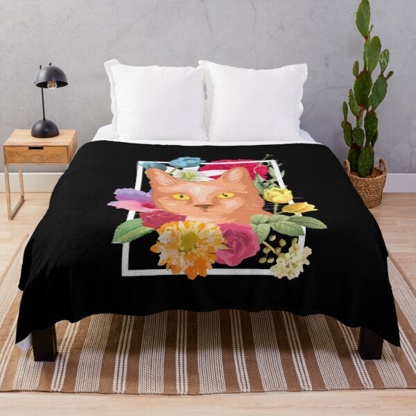 Item preview, Cat flowers retro designed and sold by ElBeDesigns.