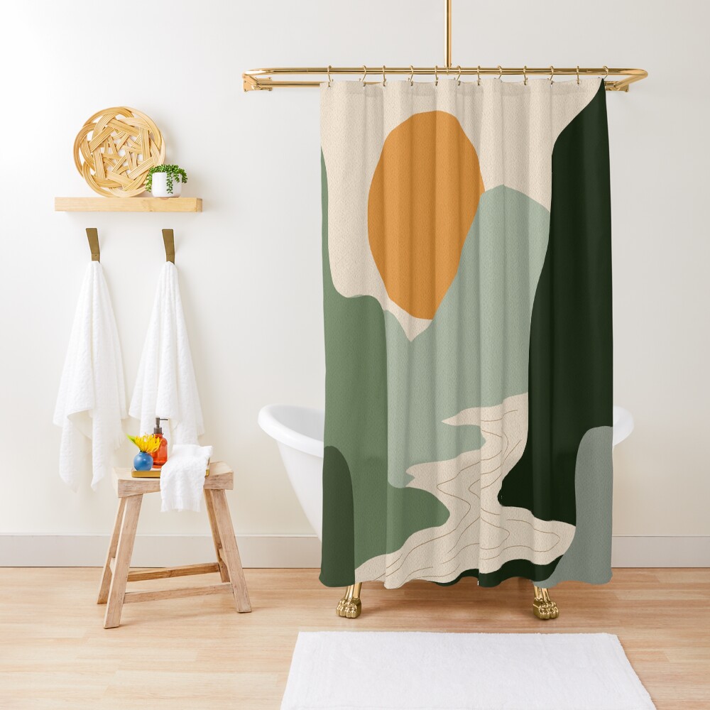 Abstract Sunset Painting 7.2 Shower Curtain