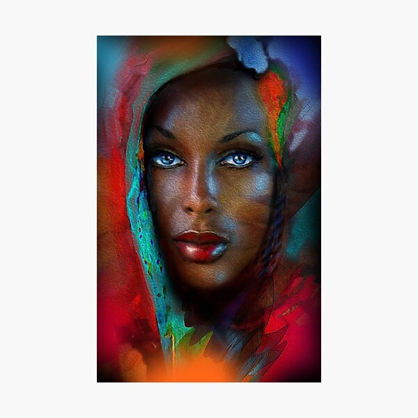 Portrait De Femme Noire Art Abstrait Autonomisation De La Femme Puissante  Les Vies Noires Comptent