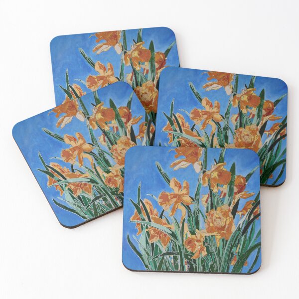 Item preview, Blooming Yellow Daffodils Bold Line Art designed and sold by taiche.