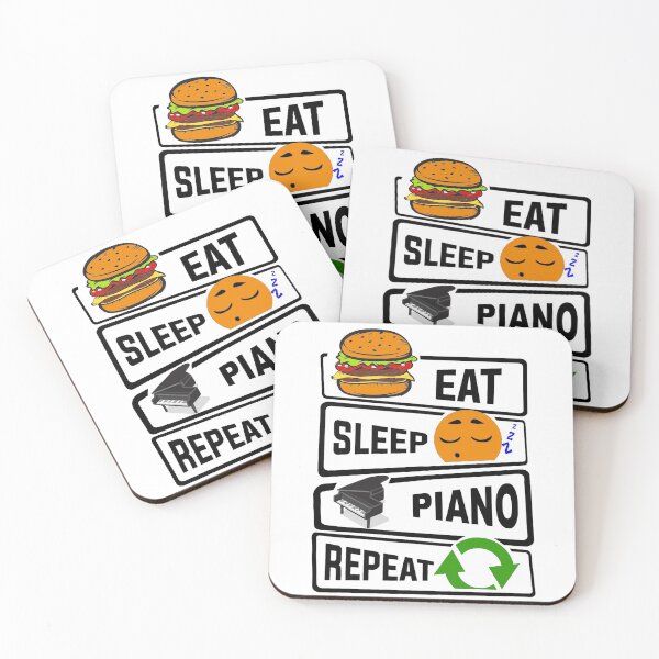 Item preview, Eat Sleep Piano Repeat Funny illustration Gift designed and sold by KO-Design.