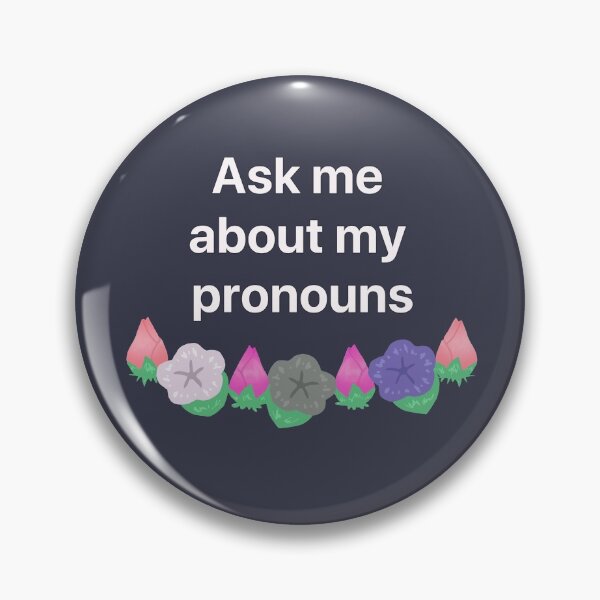 Item preview, Ask Me About My Pronouns Genderfluid Flower Print designed and sold by Rain Gardens.