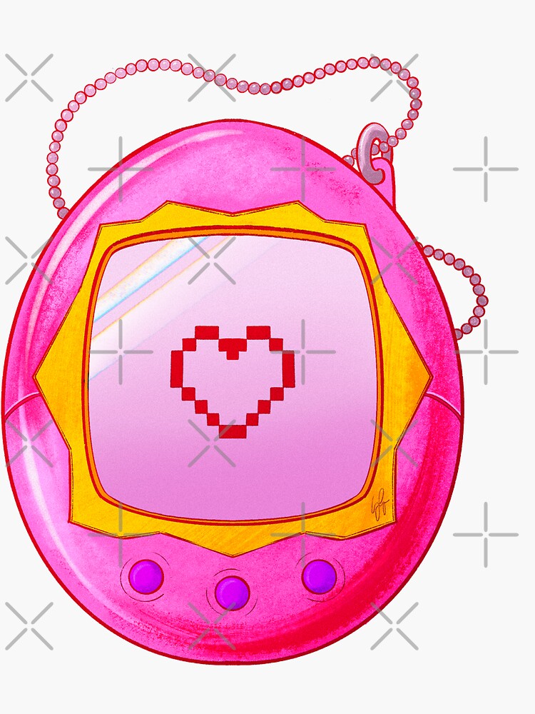 Thumbnail 3 of 3, Sticker, 90's Love (Pink) designed and sold by thatartchick.