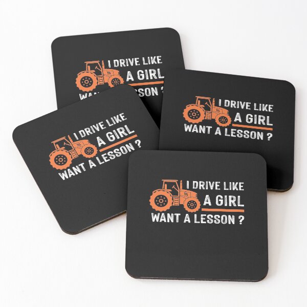 Item preview, I Drive Like A Girl want a lesson - Farming Girl - Funny Tractor Driver  designed and sold by NSTeeDesign.