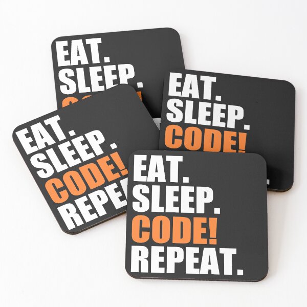 Item preview, Eat, sleep, code, repeat designed and sold by Bojkiw.