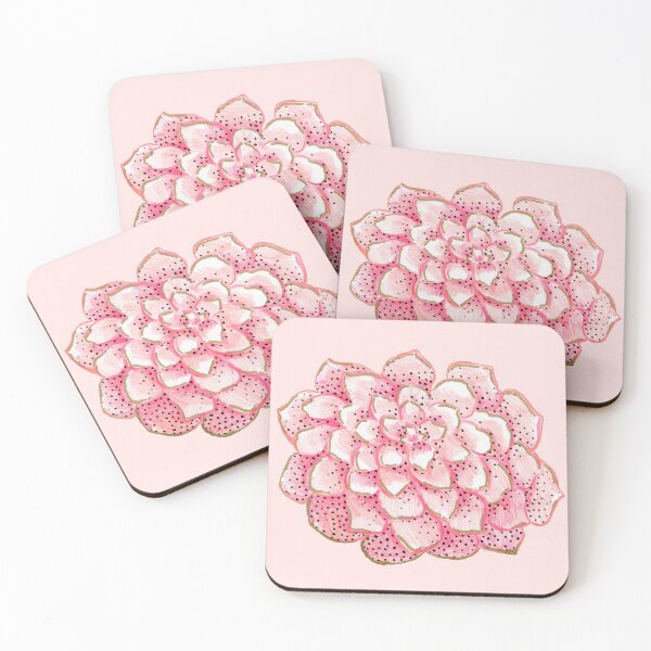 Item preview, Freckled Rose Pink Spotted Flower Drawing  designed and sold by Michelebuttons.