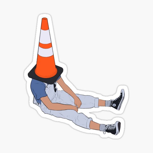 Guy with Traffic Cone on His Head