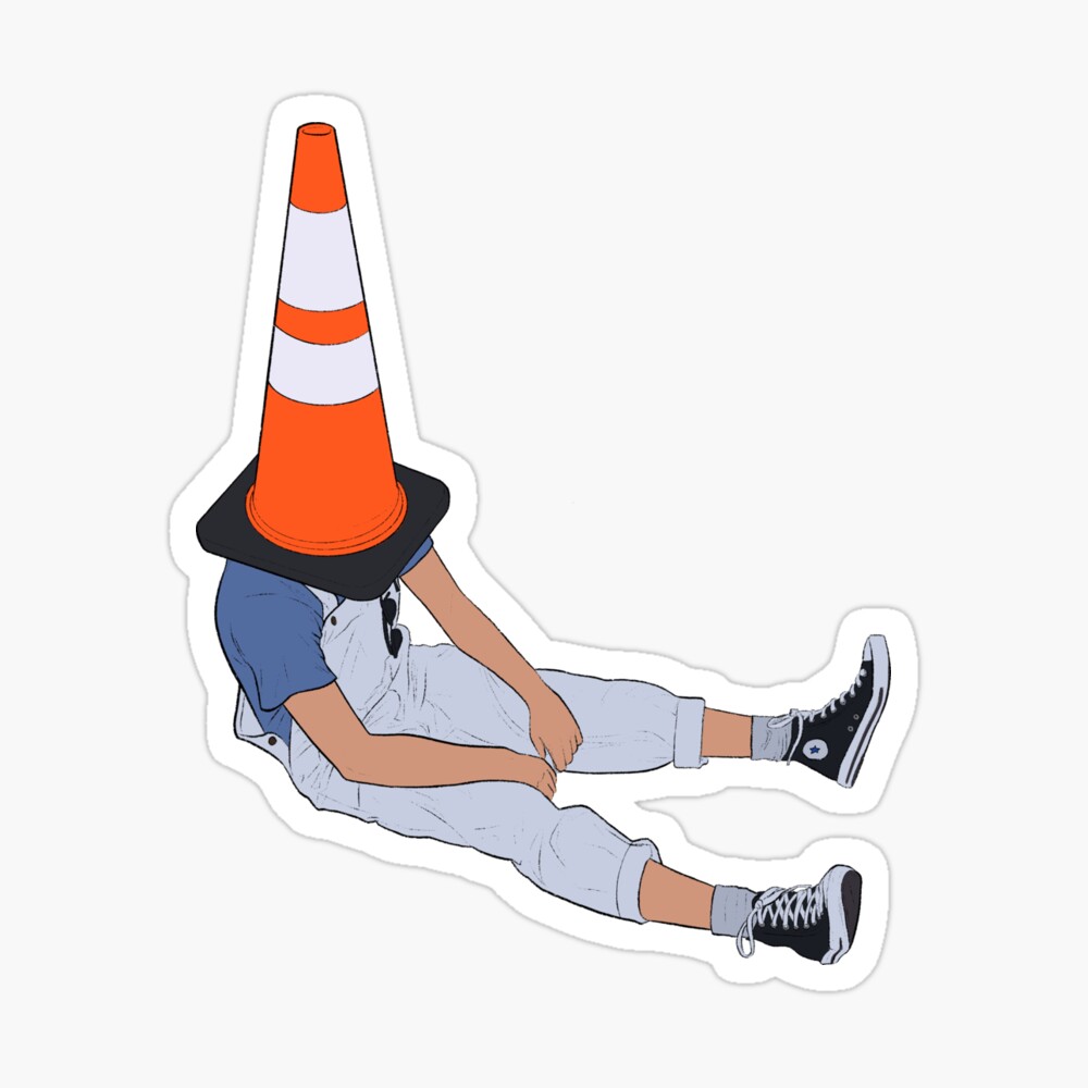 Guy with Traffic Cone on His Head