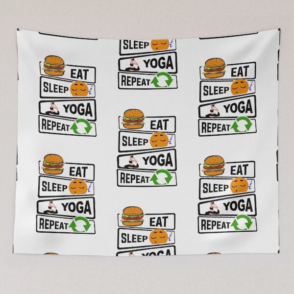 Item preview, Eat Sleep Yoga Repeat Funny illustration Gift designed and sold by KO-Design.
