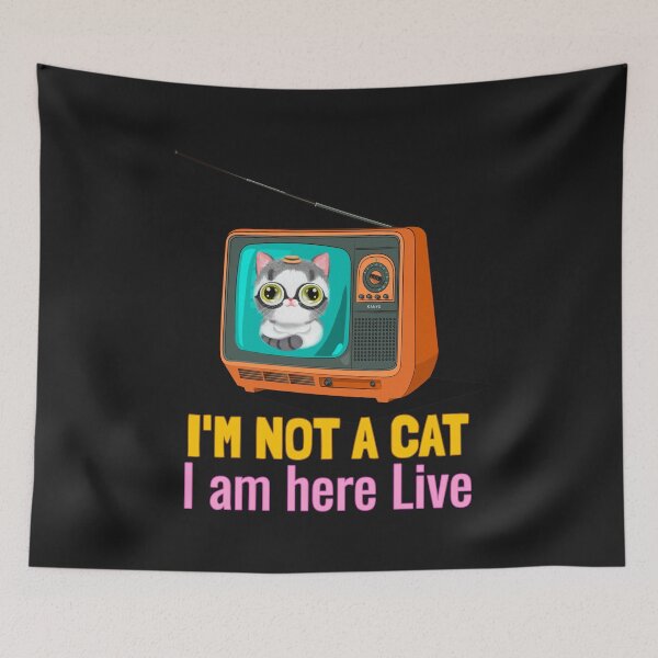 Item preview, Im Not A Cat I am Here Live, Funny Lawyer Cat Meme designed and sold by DiscGolfTees.