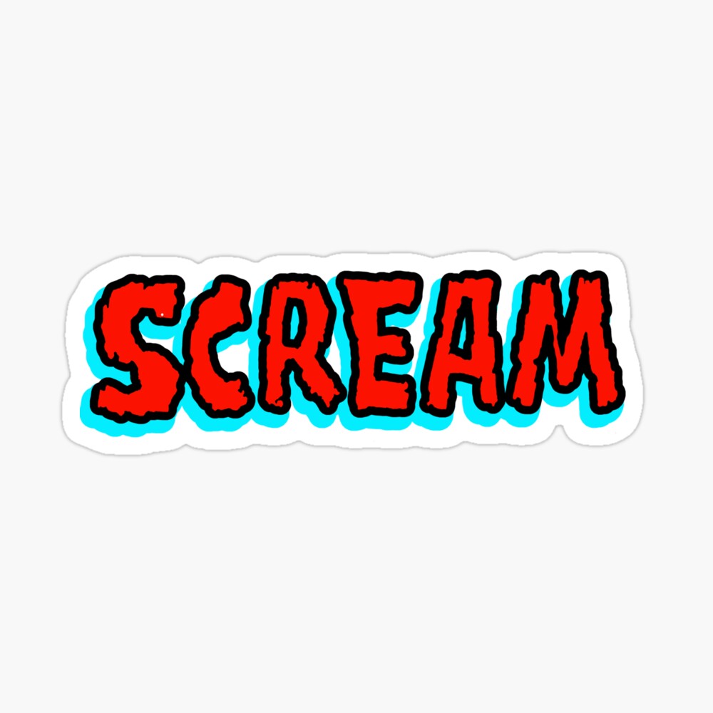 Scream Lettering Poster By Murray Mint Redbubble