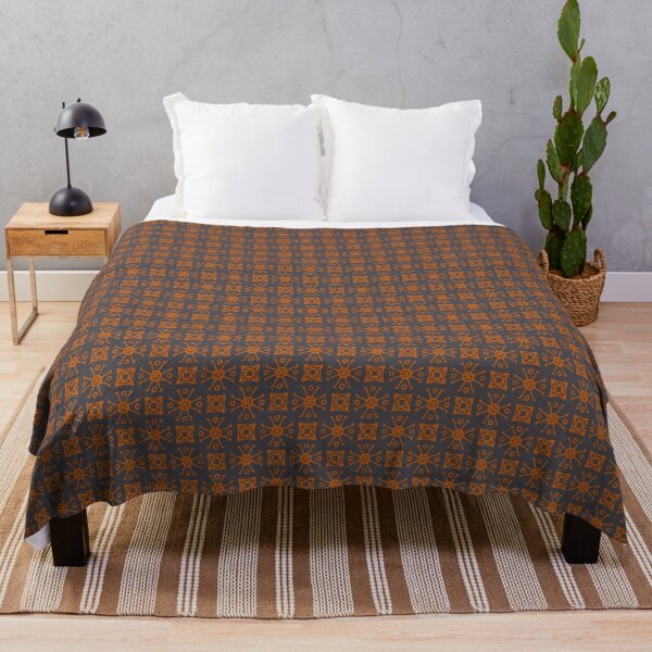 Item preview, Geometric Pattern Doodly Grey Orange designed and sold by Antava.