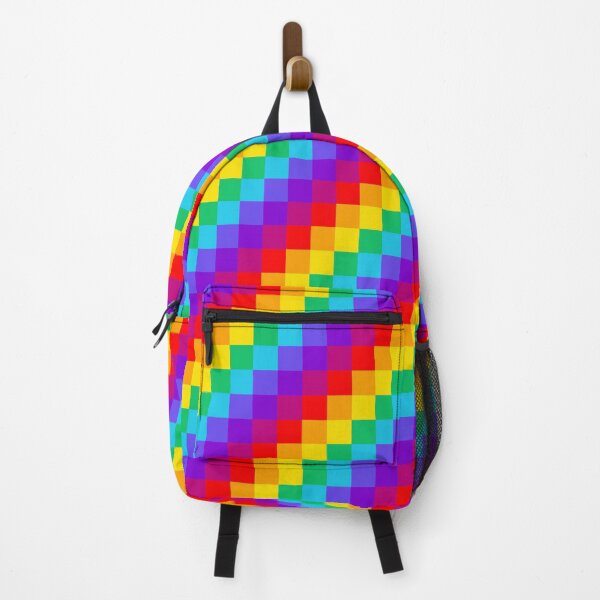 Artikelvorschau, Muster Schachbrett Regenbogen Multicolor entworfen und verkauft von mewsis.