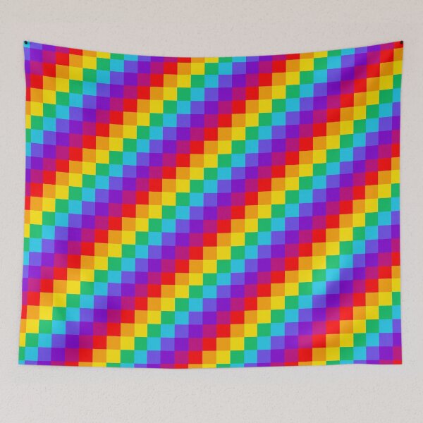 Item preview, Pattern Chessboard Rainbow Multicolor  designed and sold by mewsis.