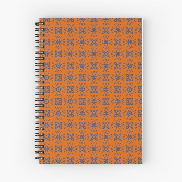 Item preview, Geometric Pattern Doodly Orange Blue designed and sold by Antava.