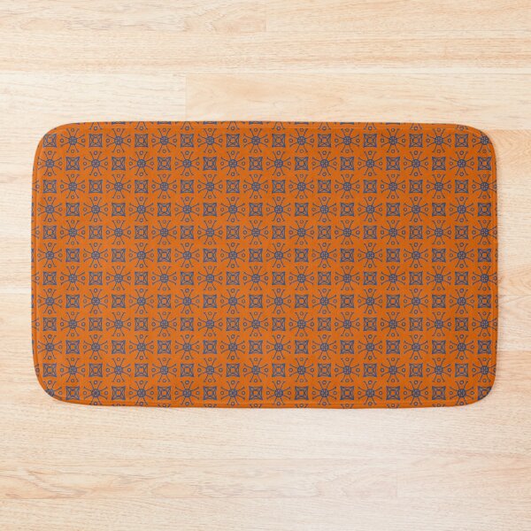 Item preview, Geometric Pattern Doodly Orange Blue designed and sold by Antava.