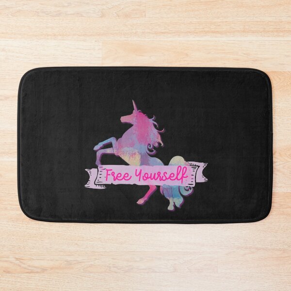 Item preview, Free yourself motivational unicorn pastel patchwork pattern designed and sold by AMSonArt.