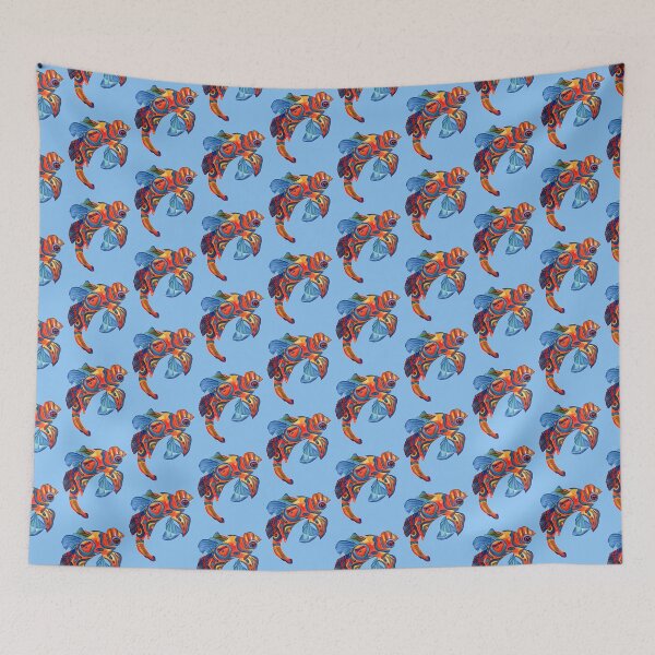 Item preview, Mandarin fish, Mandarin dragonet (original watercolour) designed and sold by irinagingercat.