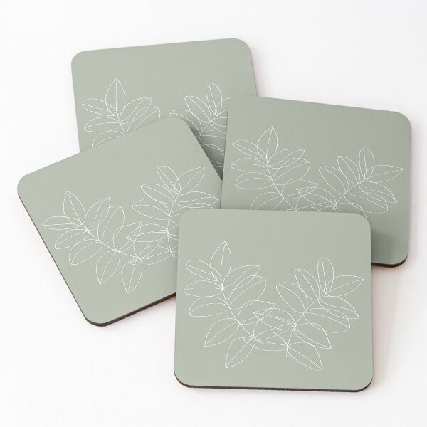 Item preview, Boho Sage Green, Decor, Line Art, Botanical Leaves designed and sold by technicolorable_art.