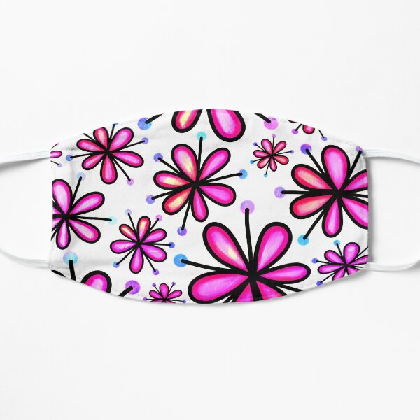 Daisy floral pattern Flat Mask