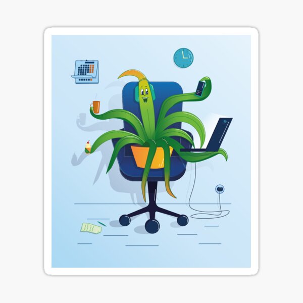 plant in homeoffice Sticker