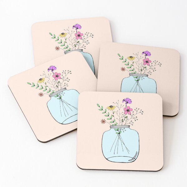 Item preview, Floral Mason Jar designed and sold by Lizzamour.
