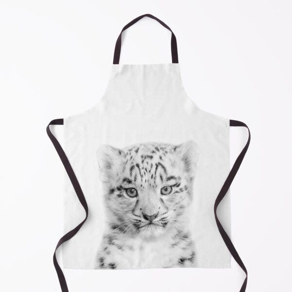 Item preview, Snow Leopard Black & White Art Print by Zouzounio Art designed and sold by zouzounioart.