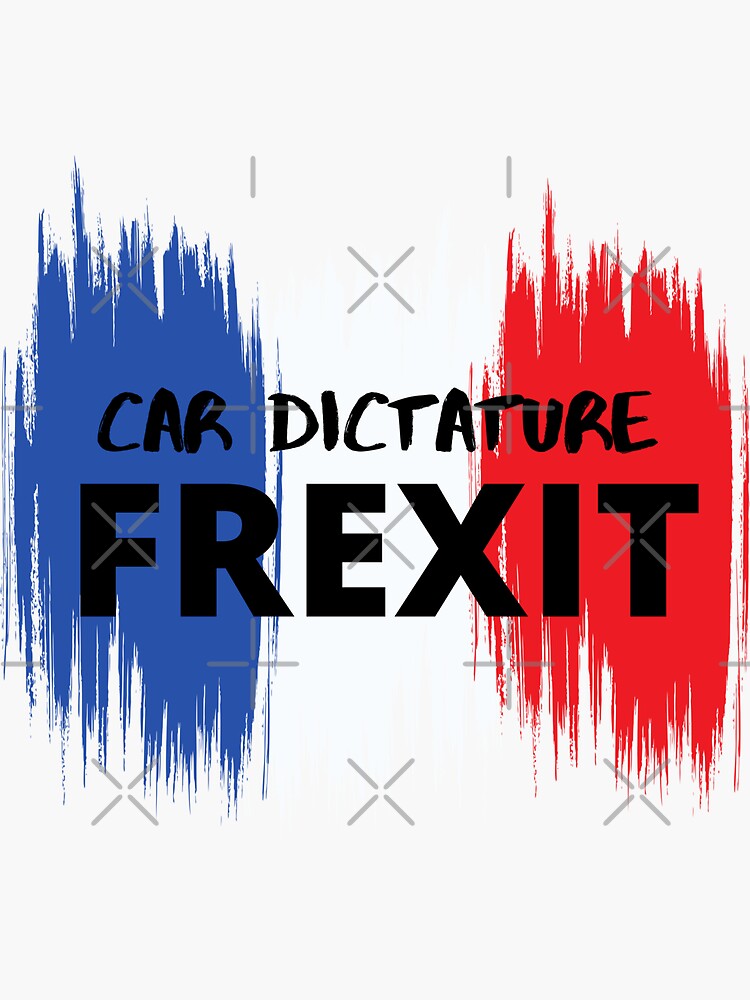 Sticker « Dictature de voiture de drapeau de sortie de Frexit France ...