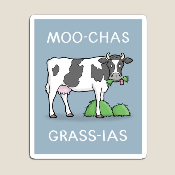 Item preview, Moo-chas Grass-ias Thank You Card designed and sold by carlbatterbee.