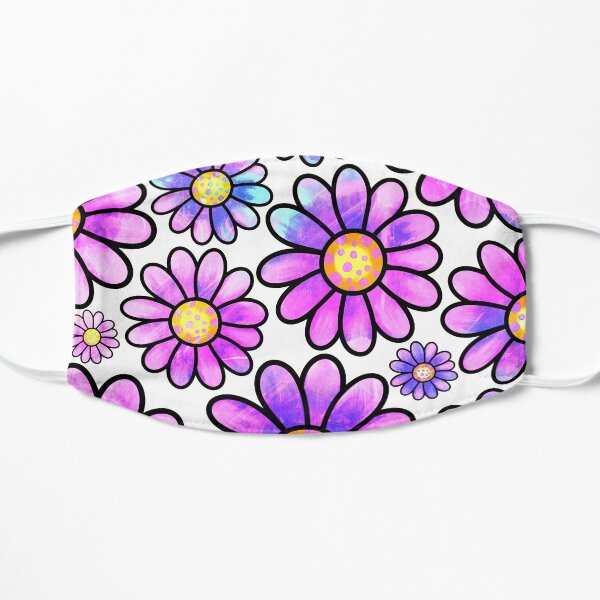 Daisy Doodles Pattern Flat Mask