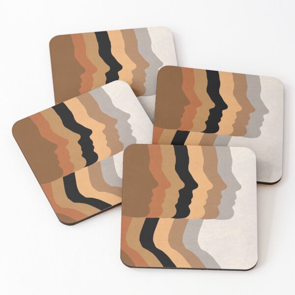 Item preview, Abstract faces with shape designed and sold by MarsPrints.