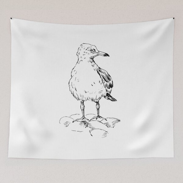Item preview, Seagull. Hand-drawn in sketch style.  designed and sold by Canatic.