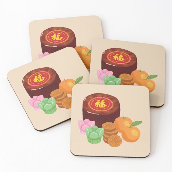 Item preview, Chinese New Year Food - Sweet Rice Cake, Mandarin Oranges, Mung Bean Cake and Steamed Cupcakes designed and sold by Alicia Chee.