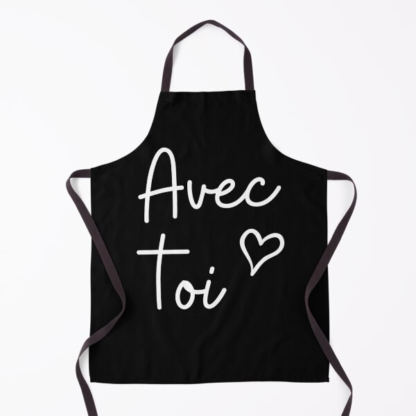Item preview, Avec toi. (With you). Handwritten script, white text. Hand drawn heart. designed and sold by JellyBeenzz.