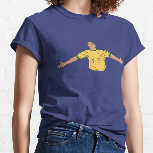 Ronaldo Vintage 90s Brazil Brasil Tribute Soccer Jersey Blue