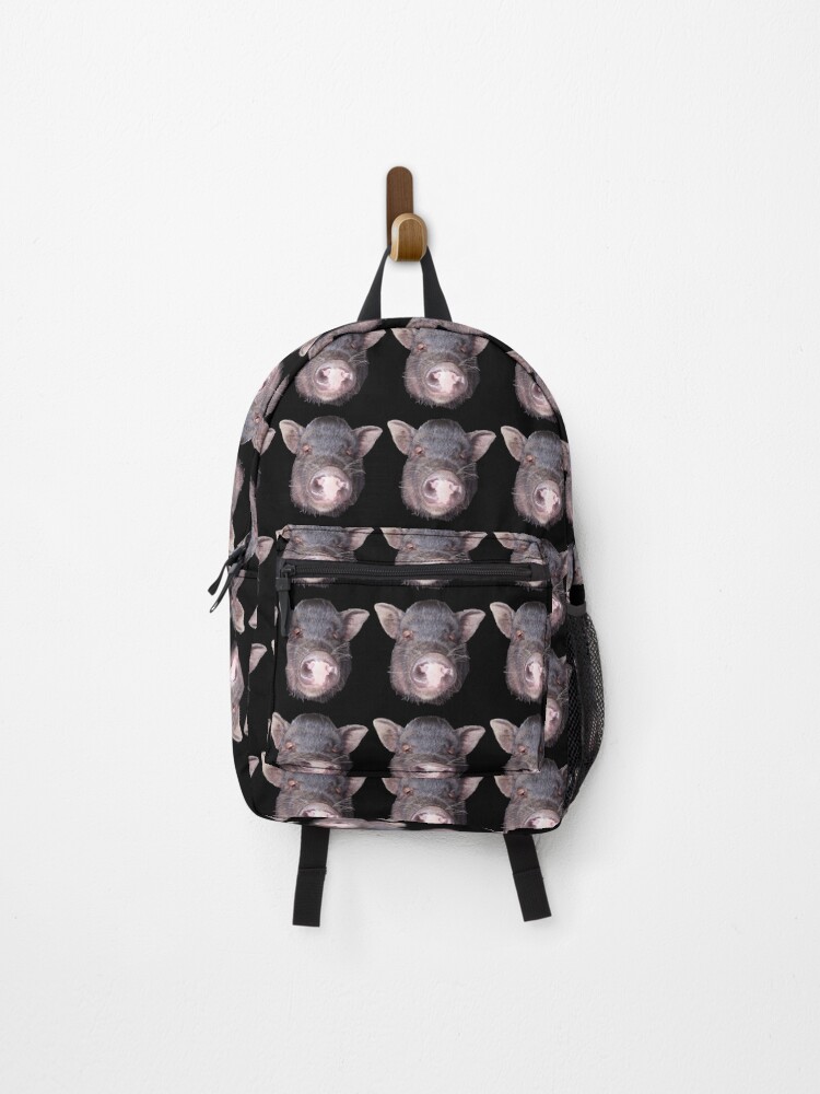 black pig backpack